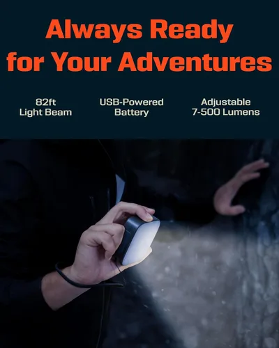 Vista 2 de P4X - Linterna colgante con iluminación ajustable brillante y cálida, linterna de emergencia con carga USB-C, luz de campamento recargable