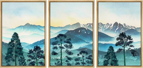 Vista 79 de MUDECOR Lienzo enmarcado para pared, juego de arte de ramo de flores de vida muerta de Marie Frosch, naturaleza, desierto, ilustración, arte
