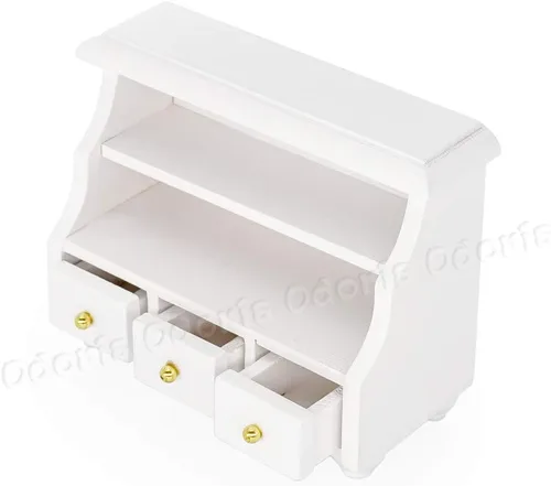 Vista 3 de Odoria 1/12 Mueble de baño en miniatura Accesorios para muebles de casa de muñecas