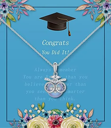Vista 7 de Regalos de graduación para ella 2023 - Collares de graduación de búho sabiduría para mujeres mayores, regalos de graduación de escuela secundaria
