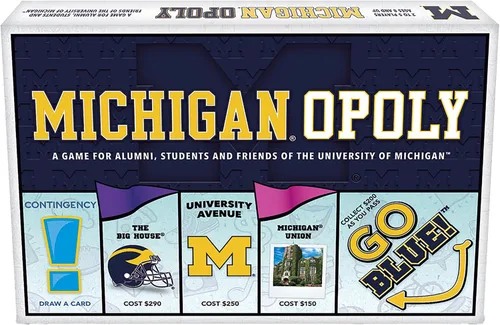 Vista 7 de Late for The Sky Michigan-Opoly - Juego de mesa familiar de la Universidad