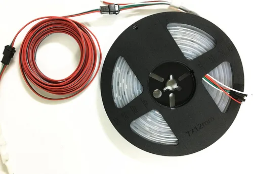 Vista 4 de Paquete de 2 unidades de 16.4 ft 16.4 pies 3 pines JST SM macho hembra enchufe LED cable conector para WS2812B WS2811 SK6812 Symphony luces LED