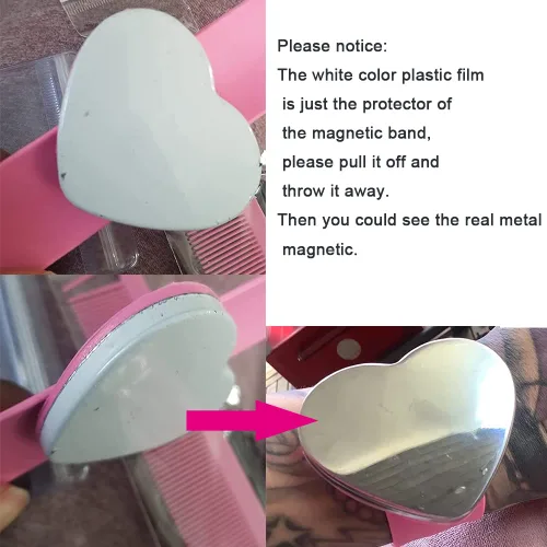 Vista 4 de Banda trenzada y peine magnético trenzado pulsera con peine de separación, pinzas para el pelo, pulsera magnética para estilista, banda de trenzado