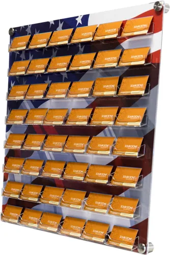 Vista 3 de Source One - Tarjetero de pared (48 bolsillos, bandera americana)