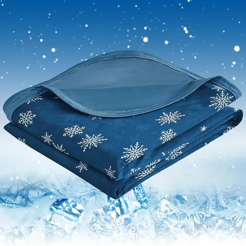 Vista 37 de OIGAE Manta refrescante para personas que duermen con calor – Manta fría de verano suave y ligera para sudores nocturnos, perfecta para cama, sofá