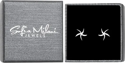 Vista 3 de SOFIA MILANI - Pendientes de plata de ley 925 maciza para mujer - Pendientes de estrella de mar - 20765, Plata de ley, No es una piedra preciosa
