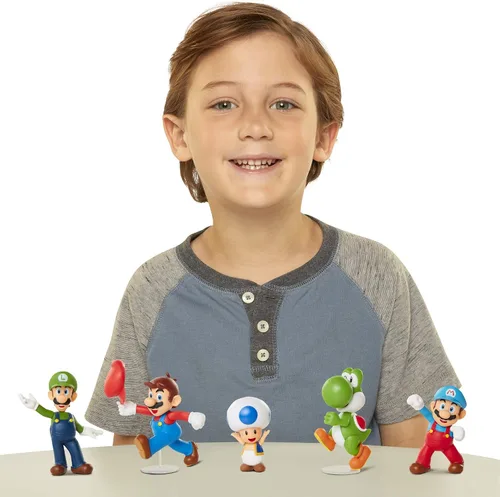 Vista 6 de Super Mario Figura de acción de 2.5 pulgadas corriendo Yoshi juguete coleccionable