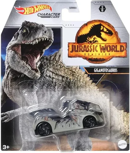 Vista 2 de Hot Wheels Jurassic World - Juego de 4 vehículos fundidos a presión de GRM80-956A