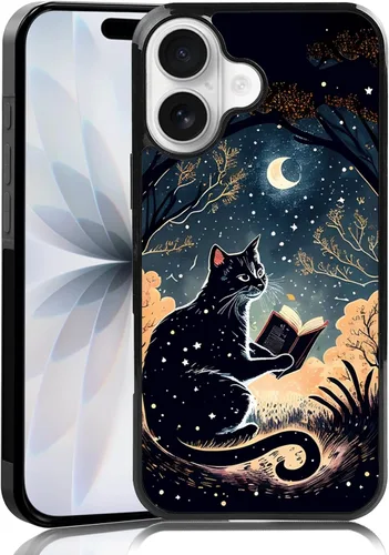 Vista 25 de Elegante funda de teléfono con diseño de gato Marie compatible con iPhone 11, funda de encaje dorado para iPhone, a prueba de golpes, rosa fucsia