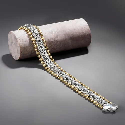 Vista 4 de Ross-Simons Byzantine Beaded-Edge Bracelet