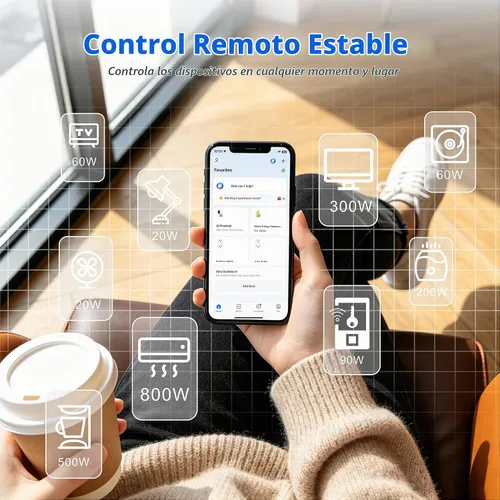 Vista 5 de TOPELER Enchufe Eléctrico Inteligente Negro, Enchufe Wi-Fi Inteligente con Control Individual, Receptáculo de 15Amp con Control Remoto, Compatible