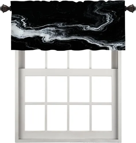 Vista 184 de Cortinas opacas de poliéster multicapa marrón con diseño de bosque natural, 2 unidades, 26 x 24 pulgadas