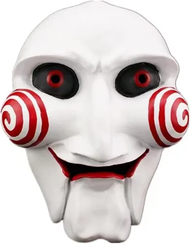 Vista 14 de Máscara de fantasma samurái japonés para Halloween y cosplay (negro y rojo)