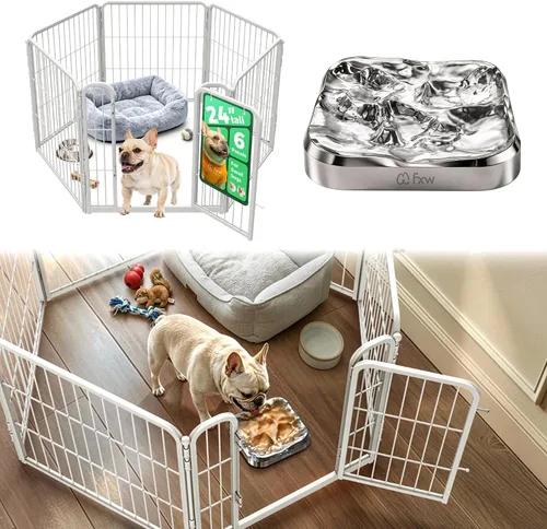 Vista 29 de FXW Homeplus Unleashed Corral para Perros de Interior - Juego Sin Estrés y Seguro, Resistente de 24 Pulgadas con 6 Paneles para Cachorros y Perros