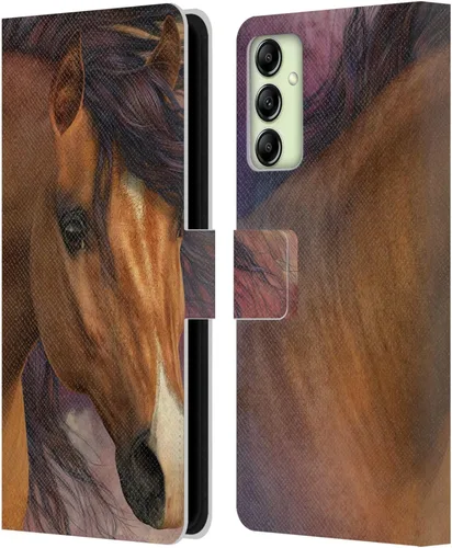 Vista 284 de Head Case Designs Officially Licensed Laurie Prindle A Morgan Christmas Western Stallion Leather Wallet Case Compatible with Samsung Galaxy A07 4G