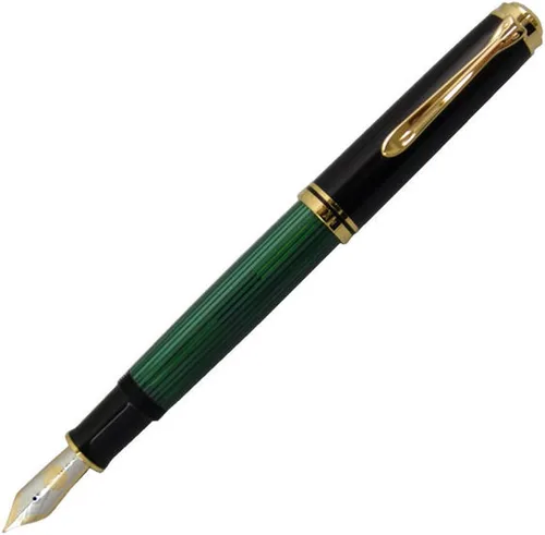 Vista 2 de Pelikan Pluma estilográfica Premium M400 EF-Negro/Verde