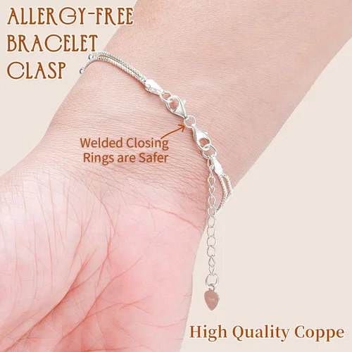 Vista 6 de OHINGLT Extensor de collar con cierre doble de langosta dorado, diseño de doble extremo, cierres y cierres de collar, conector de pulsera adecuado 8