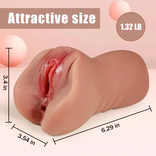 Vista 6 de Masturbadores masculinos con vagina de bolsillo de textura 3D realista y ano apretado, muñeca sexual, juguete adulto, juego anal y de felación