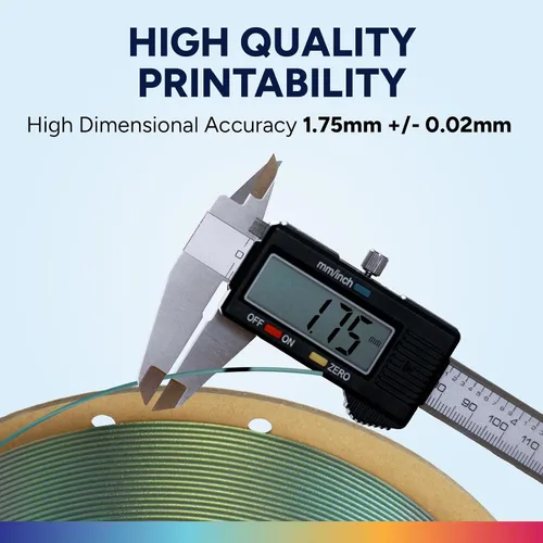 Vista 110 de OVERTURE - Filamento de ácido poliláctico (Easy PLA) para impresora 3D de 1.75 mm, bobina de cartón de 2.2 libras, precisión dimensional +/- 0.02