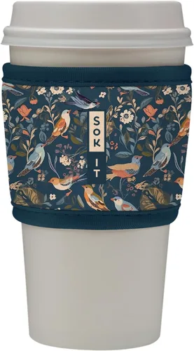 Vista 15 de Sok It HotSok Coffee & Tea - Funda de neopreno con aislamiento reutilizable (floral abstracto)