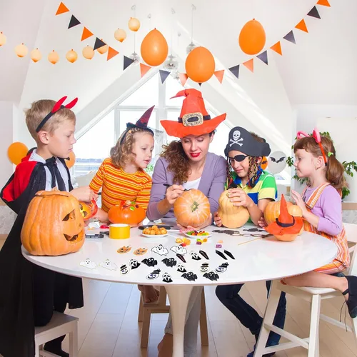 Vista 5 de 36 colgantes de Halloween chapados en oro negro esmaltado calabaza fantasma, payaso mago, sombrero de mago de Halloween para hacer joyas, bricolaje