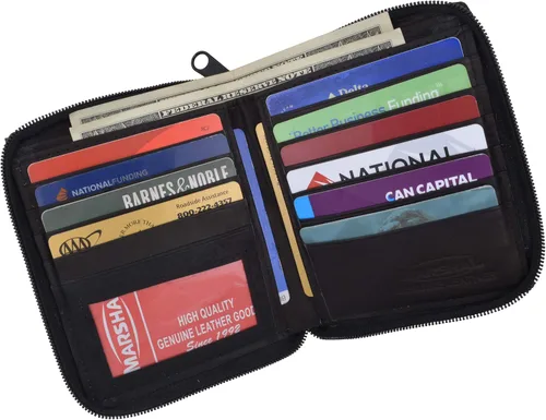Vista 2 de Marshal Mens Leather Zippered Wallet