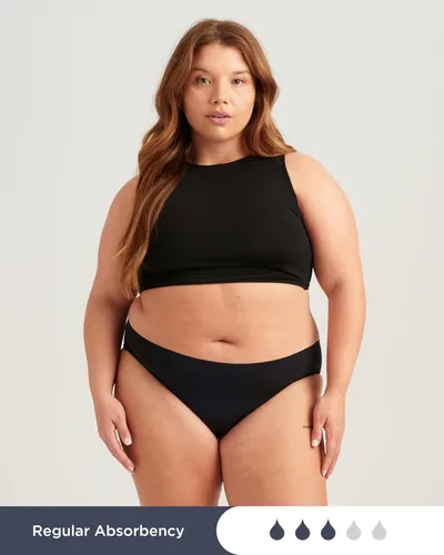 Vista 4 de saalt Calzoncillo sin costuras – Ropa interior de época – Regular, pesado y súper absorbente – Sustituye a las almohadillas y tampones