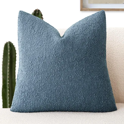 Vista 21 de Foindtower Fundas de almohada decorativas con textura de boucle, fundas de almohada sólidas, neutrales, suaves y acogedoras para silla, sofá