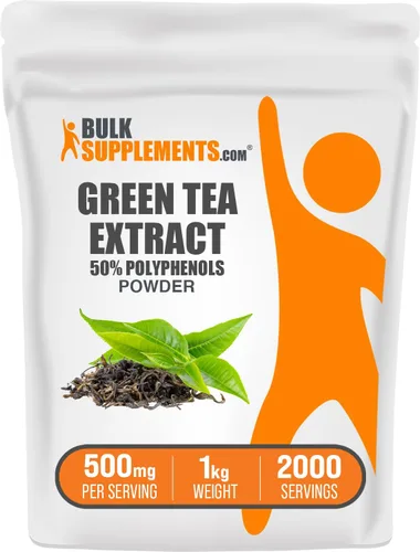 Vista 9 de BulkSupplements. Comgreen - Extracto de té en polvo, suplemento de 50% polifenoles, suplementos EGCG, sin gluten, 500 mg por porción, 3.53 oz