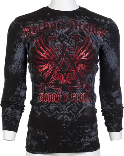 Vista 5 de Archaic by Affliction - Camisa térmica para hombre, color negro