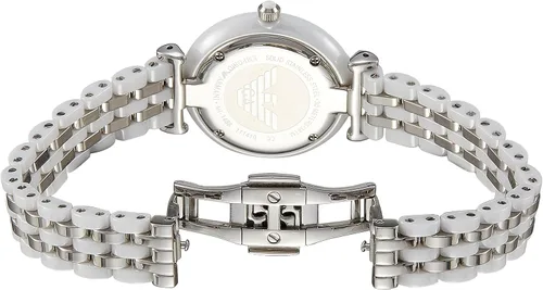 Vista 2 de Emporio Armani Mujeres Cuarzo Cerámica Blanco con Madre Perla Dial AR1488