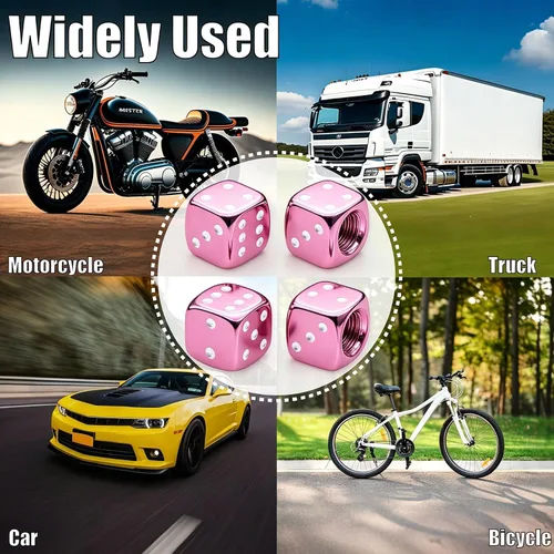 Vista 98 de 4 tapas de válvula de neumático de granada cromada, tapas de válvula de neumático de acero inoxidable para automóviles, camiones, SUV, motocicletas