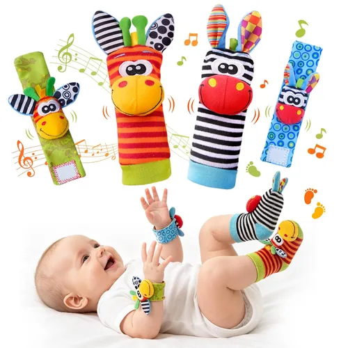 Vista 9 de Juguetes para bebés de 0 a 6 meses, juguetes de alto contraste para recién nacidos, juguetes en blanco y negro, calcetines y juguete de muñeca