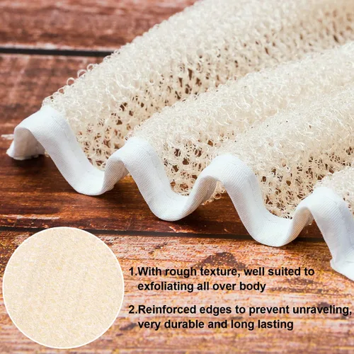Vista 3 de Tatuo 5 paños exfoliantes para el rostro y el cuerpo, tejido de toalla para el baño, exfoliante, masaje, paño de baño para mujeres y hombres, 10.63