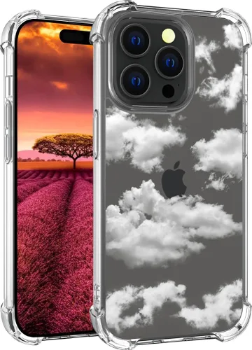 Vista 91 de Funda compatible con iPhone 15, bonita funda transparente para mujer, funda de silicona transparente para teléfono, color negro, tigre poderoso