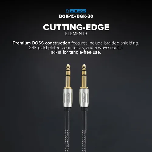 Vista 4 de BOSS Cable de audio digital AES/EBU TRS de 15 pies (BGK-15)