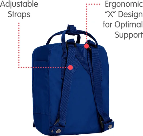 Vista 3 de Fjallraven Kanken Classic - Mochila pequeña para el día a día, Kånken Mini, talla única , Azul Oscuro