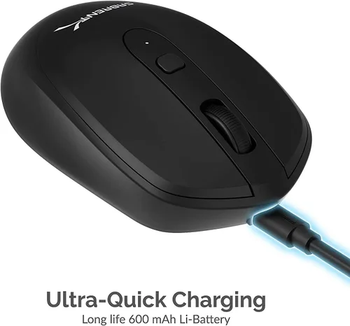 Vista 4 de SABRENT Ratón inalámbrico recargable de 2,4 GHz con resolución ajustable (MS-RCWM)