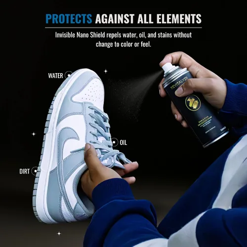 Vista 8 de Spray protector de zapatos – Spray protector de gamuza premium, impermeable y protector de manchas para zapatos y tenis, aerosol de tela repelente