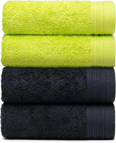 Vista 47 de Juego Premium de Toallas de 16 Toallas de Mano de 18" x 30" Color: Negro 100% Algodón 16 Toallas de Mano Ultra Suaves y Altamente Absorbentes
