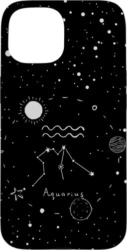 Vista 6 de Aquarius Astrology Celestial Zodiac Sign Aesthetic Case for iPhone 17