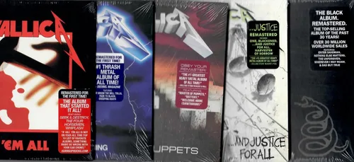 Vista 3 de Metallica Classics Remastered 5 Pack 1983-1991: Kill Em All + Ride The Lightning + Master Of Puppets + And Justice For All + Metallica The Black