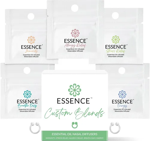 Vista 9 de HONÉ - Anillo difusor nasal de esencia relajante – Anillos nasales de silicona con aceite esencial de aromaterapia para el estrés y el apoyo