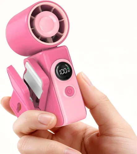Vista 14 de Ventilador portátil con clip para cochecitos, mini ventilador de viaje Marfil