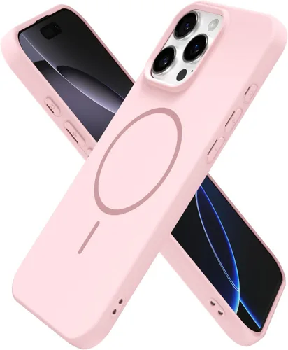 Vista 164 de Oakxco Funda de Silicona Mag Safe para iPhone 12 Pro Max, Funda Magnética Delgada y Fina Compatible con Carga Inalámbrica MagSafe, Bonita Funda