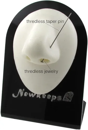 Vista 5 de NewkeepsR - Broche de titanio G23 de ajuste a presión 20g18g16g arete labret para labio monroe tragus