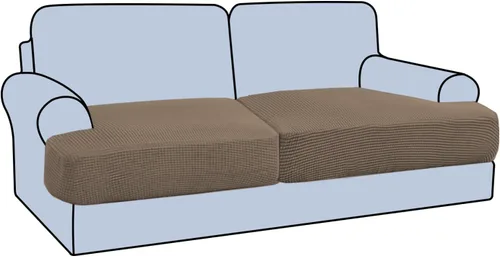 Vista 18 de H.VERSAILTEX Funda elástica para sillón con cojín en forma de T, fundas de cojín en T para sillón y sofá de sala de estar, funda para sofá, funda