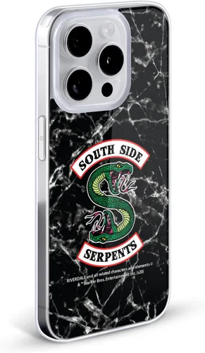 Vista 2 de Head Case Designs Funda de gel suave con licencia oficial de Riverdale con logotipo de mármol blanco y negro compatible con Apple iPhone 13 Pro Max