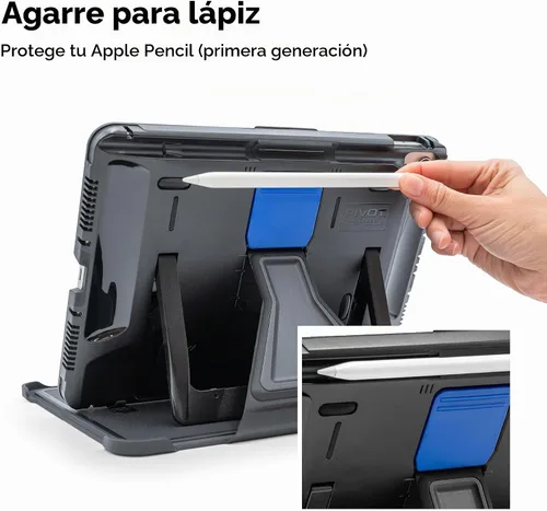 Vista 4 de PIVOT Funda A22A para iPad (A16), iPad (10ª generación), clip negro/negro Cuerpo negro/clip negro