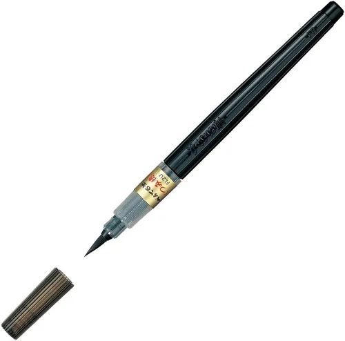 Vista 9 de Pluma con punta de pincel Pentel Fude, negrita (XFL2B)
